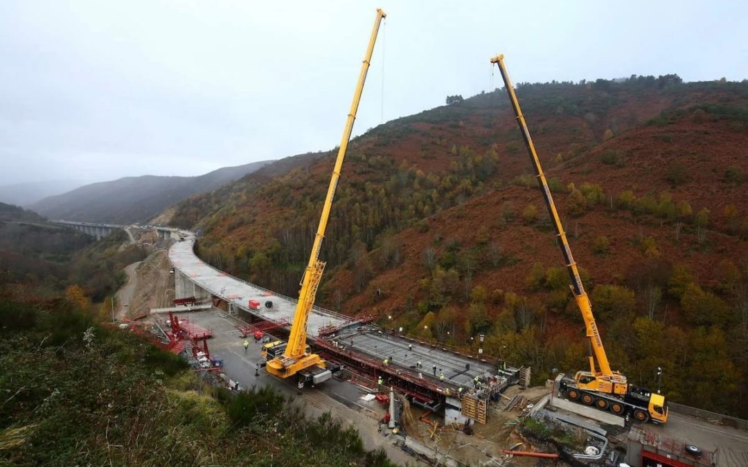 Imagen cedida por Diario de León. Viaducto de El Castro, donde Witeklab ha desplegado Corrochip como parte del sistema integral de vigilancia implementado por Socotec.